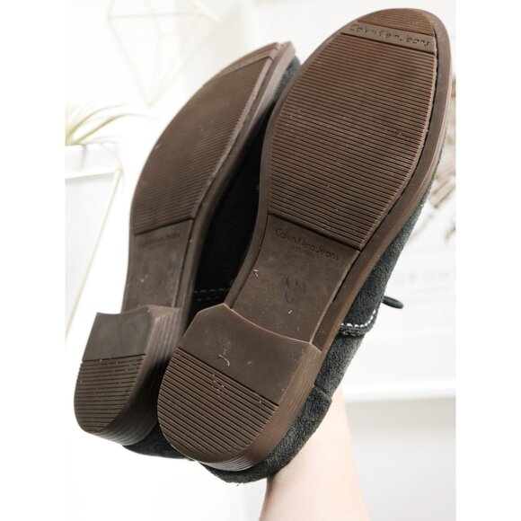 Dark Green Suede Chukka Boots 👞 CALVIN KLEIN - Picture 7 of 9